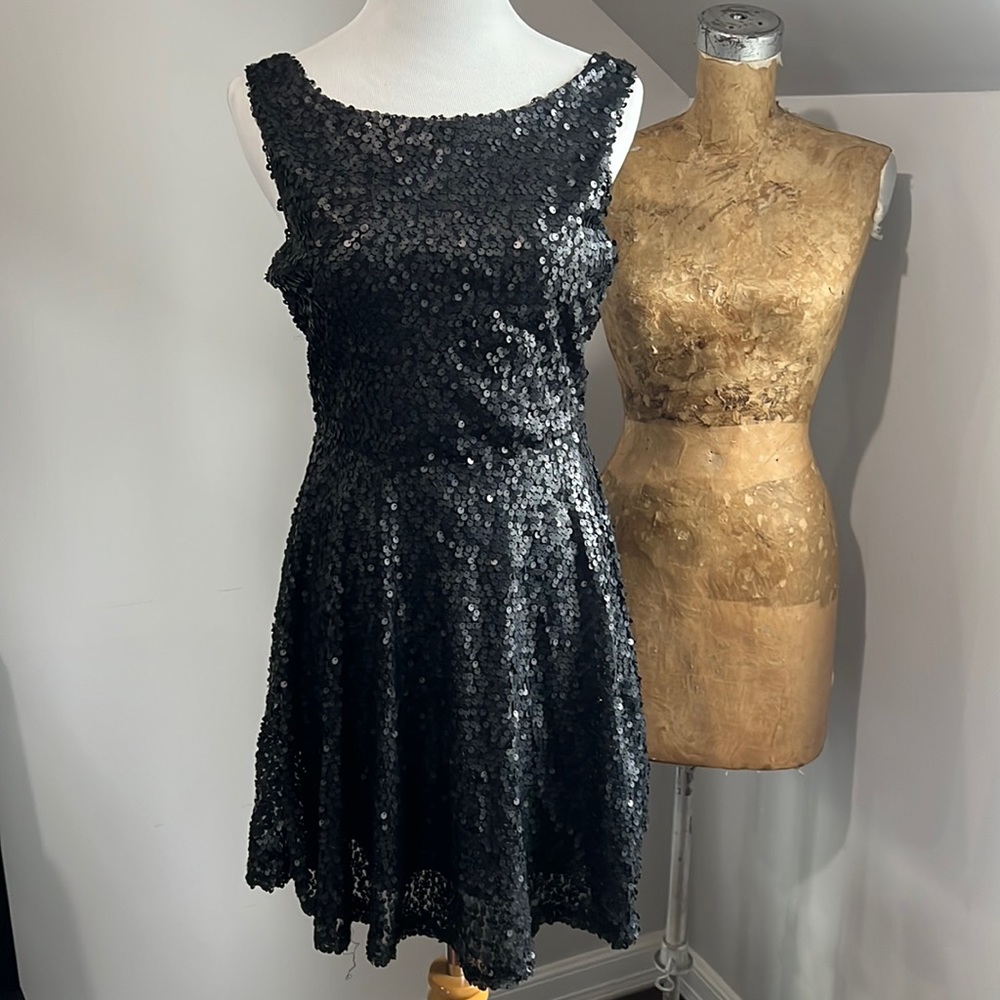 Matte Sequin Holiday Dress
